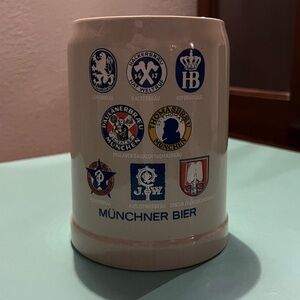 Vintage Munchner Bier 0.25 Liter GERZ Pottery Authentic German Beer Mug